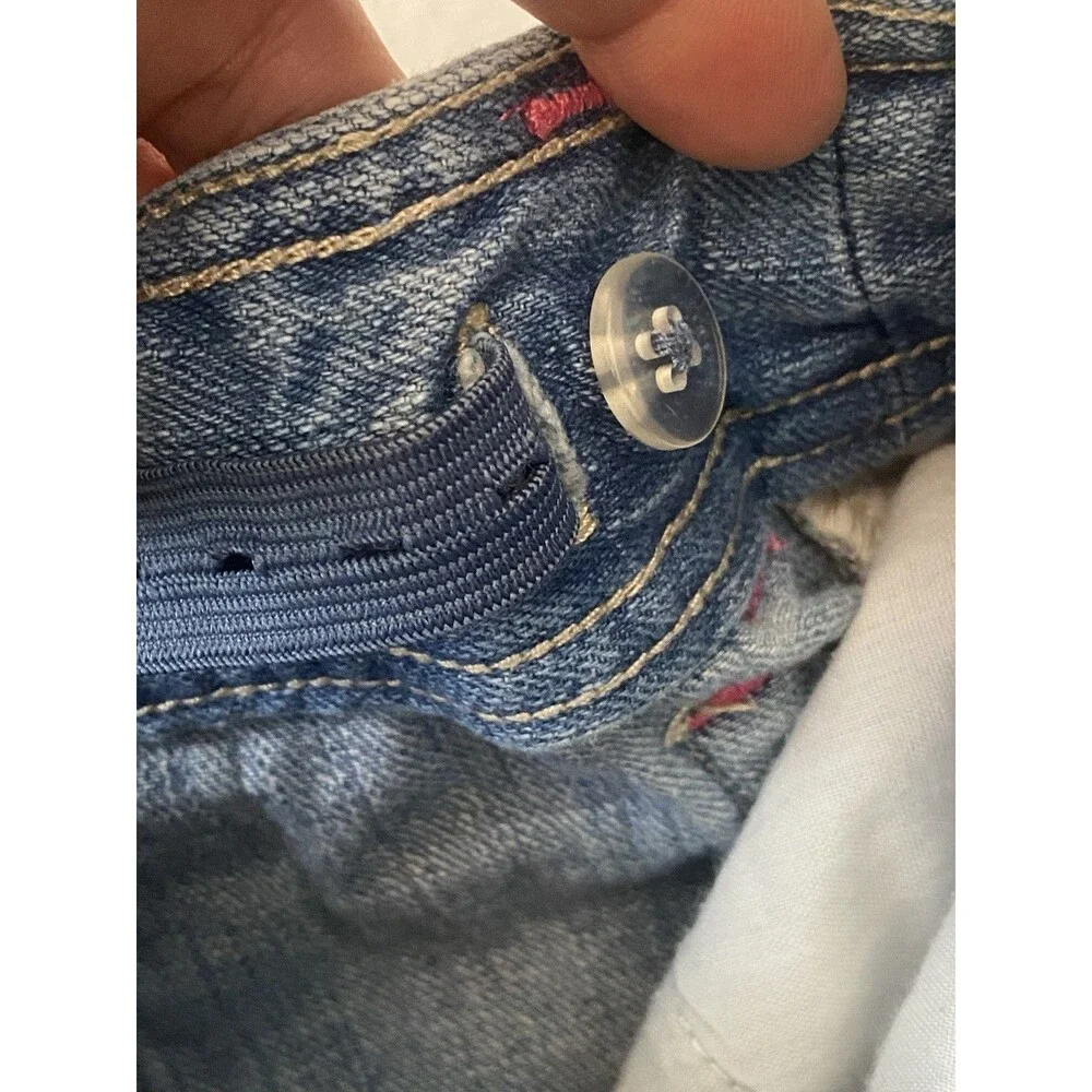 Gymboree Panda Denim Skirt Size 8 Vintage 2010 Embroidered Y2K Kidcore Aesthetic